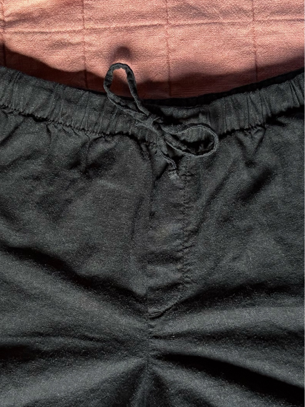 GAP Black Linen Shorts- Size Large- Black Summer Shorts - Picture 5 of 9